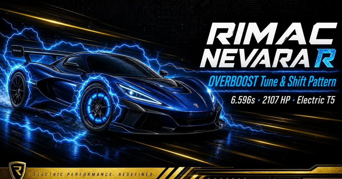 CSR2 Rimac Nevara R OVERBOOST tune and shift pattern — 6.596s electric hypercar Stage 6 fully maxed