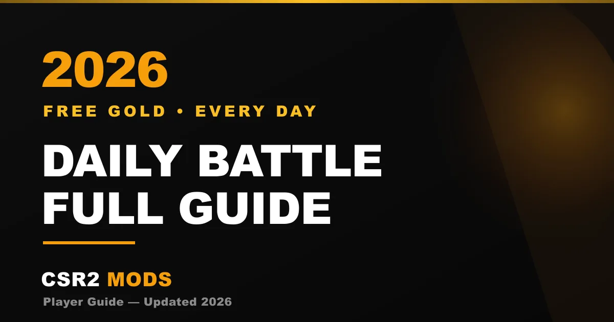CSR2 Daily Battle — How It Works, Rewards & How to Win (2026)