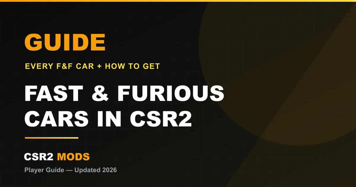 CSR2 Fast & Furious cars guide — Han's Supra, Charger Daytona, Veilside S2000 and how to get them