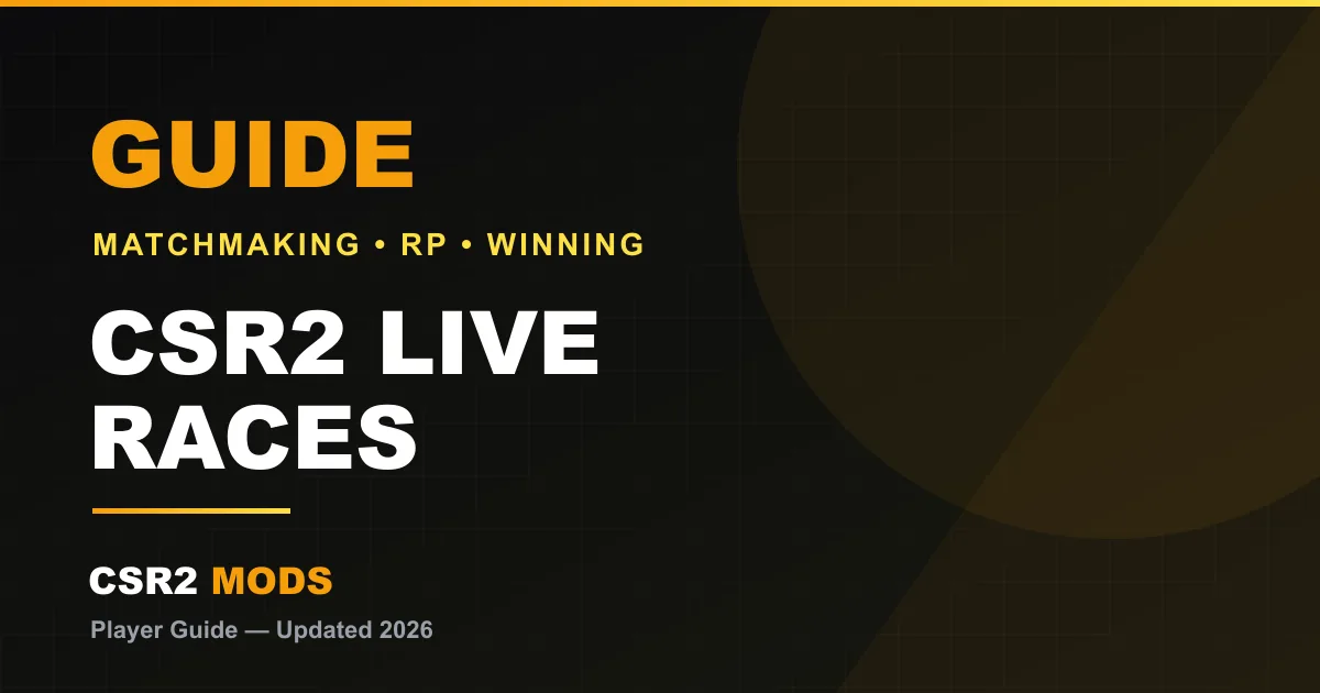 CSR2 Live Races guide — online matchmaking, dyno-beating, Live RP and how to win more races